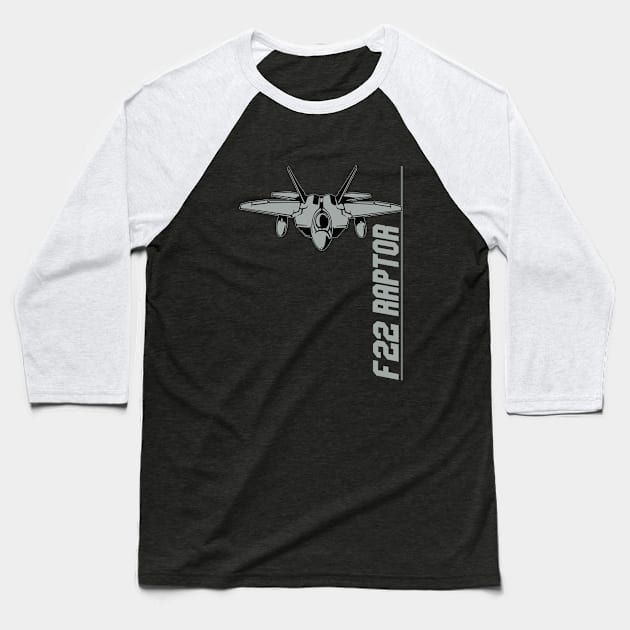 F-22 Raptor Jet Fighters Baseball T-Shirt by Jose Luiz Filho